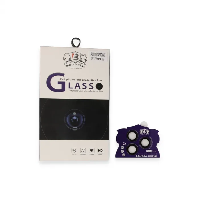 İphone 14 Pro Max Bilvis Titan Kamera Lens - Derin Mor