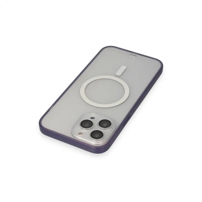 İphone 14 Pro Max Kılıf Grand Magneticsafe Kapak - Mor
