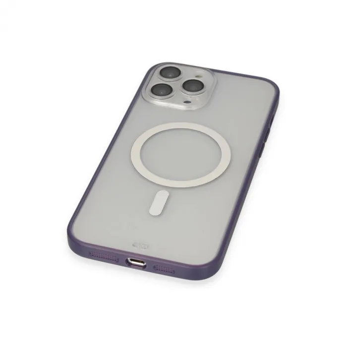 İphone 14 Pro Max Kılıf Grand Magneticsafe Kapak - Mor