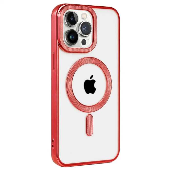 İphone 14 Pro Max Kılıf Kronos Magsafe Kapak - Kırmızı