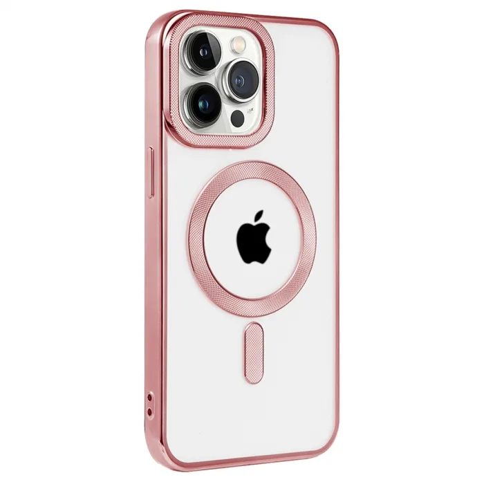 İphone 14 Pro Max Kılıf Kronos Magsafe Kapak - Rose Gold
