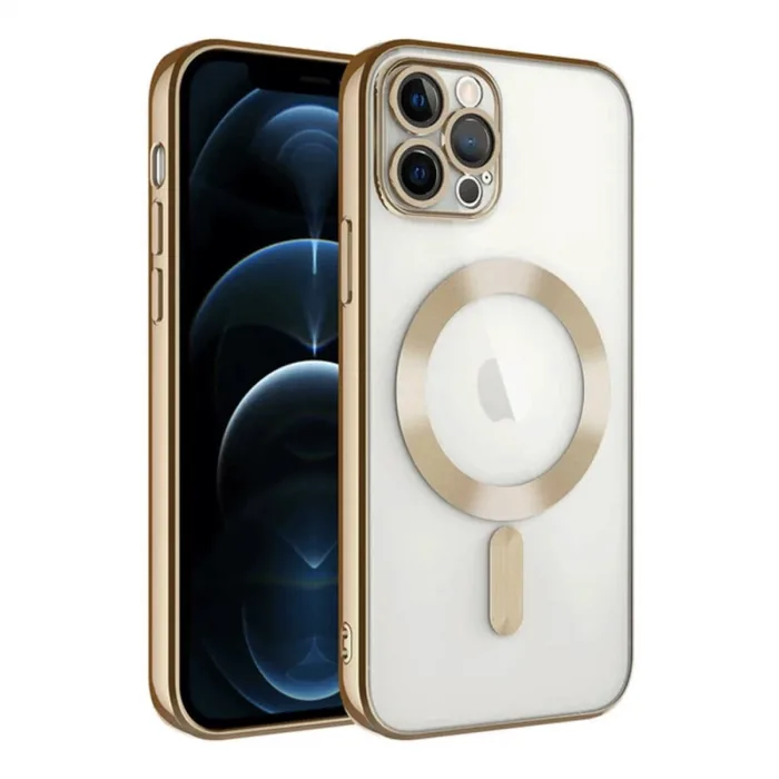 İphone 14 Pro Max Kılıf Kross Magneticsafe Kapak - Gold