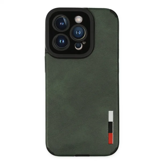 İphone 14 Pro Max Kılıf Loop Deri Silikon - Yeşil
