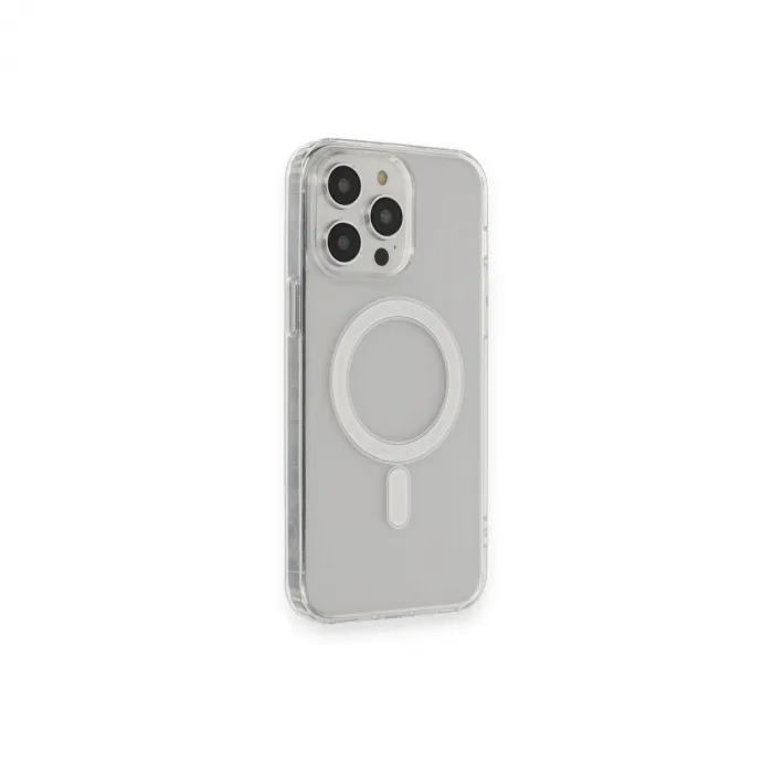 iPhone 14 Pro Max Kılıf Matte Şeffaf Magneticsafe - Şeffaf