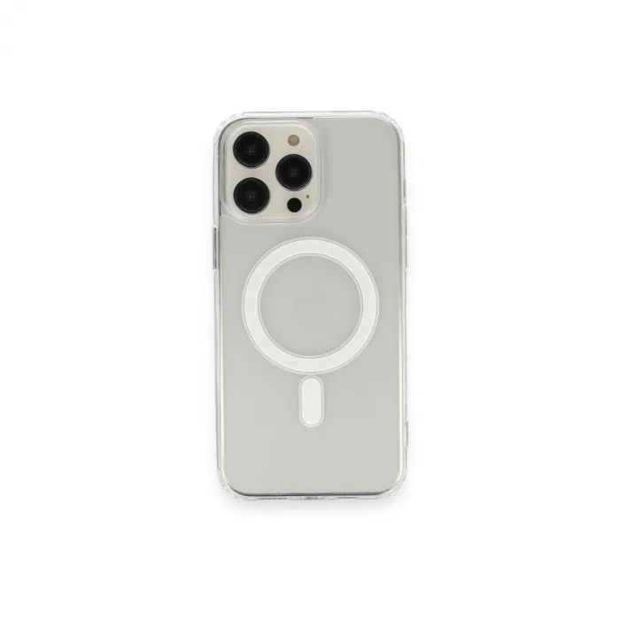 iPhone 14 Pro Max Kılıf Matte Şeffaf Magneticsafe - Şeffaf