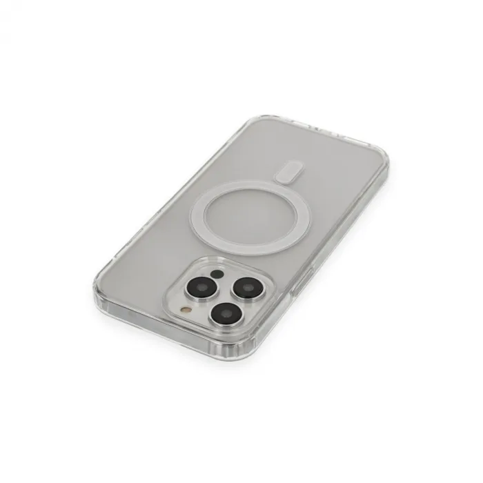 İphone 14 Pro Max Kılıf Matte Şeffaf Magneticsafe - Şeffaf