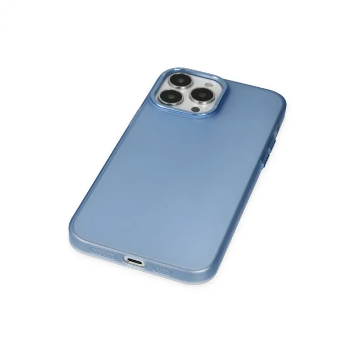 iPhone 14 Pro Max Kılıf Modos Metal Kapak - Mavi