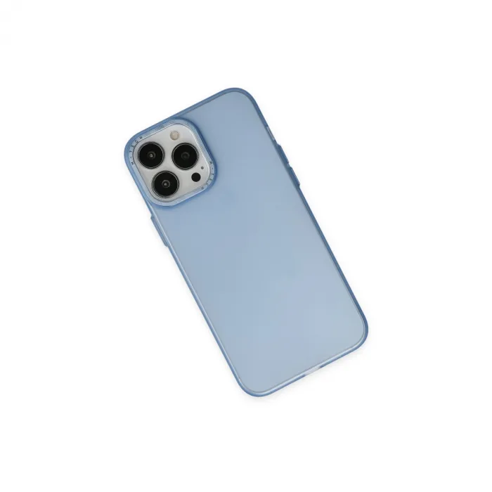 iPhone 14 Pro Max Kılıf Modos Metal Kapak - Mavi
