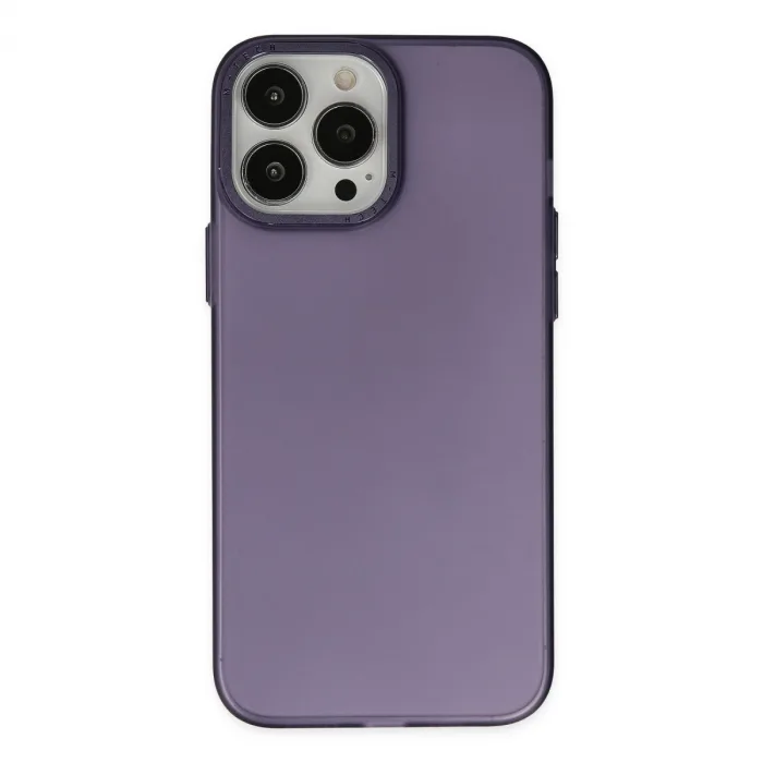 iPhone 14 Pro Max Kılıf Modos Metal Kapak - Mor