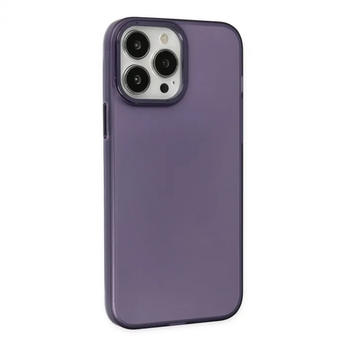 iPhone 14 Pro Max Kılıf Modos Metal Kapak - Mor
