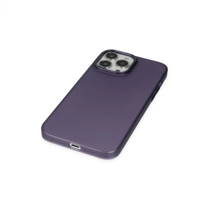 iPhone 14 Pro Max Kılıf Modos Metal Kapak - Mor