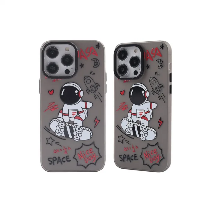 İphone 14 Pro Max Kılıf Prada Desenli Kapak - Prada Siyah - 1