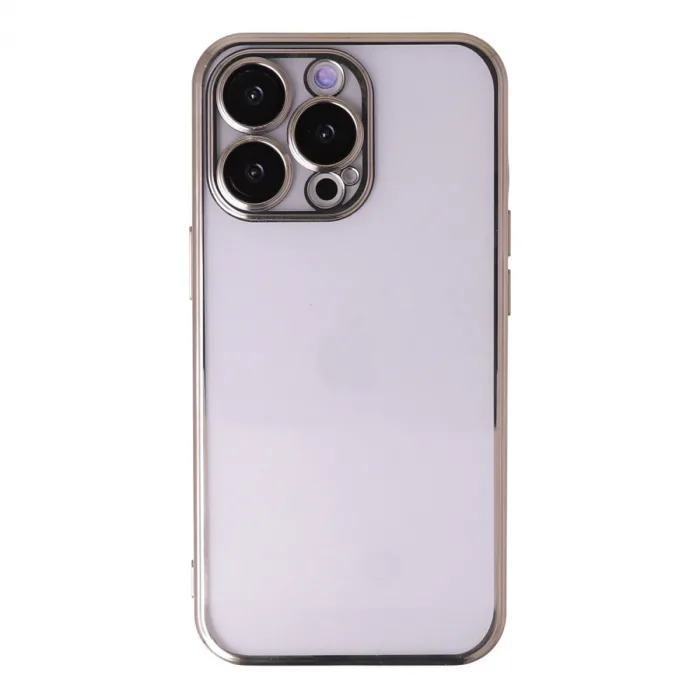 iPhone 14 Pro Max Kılıf Razer Lensli Silikon - Gold