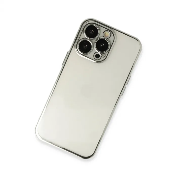 iPhone 14 Pro Max Kılıf Razer Lensli Silikon - Gümüş