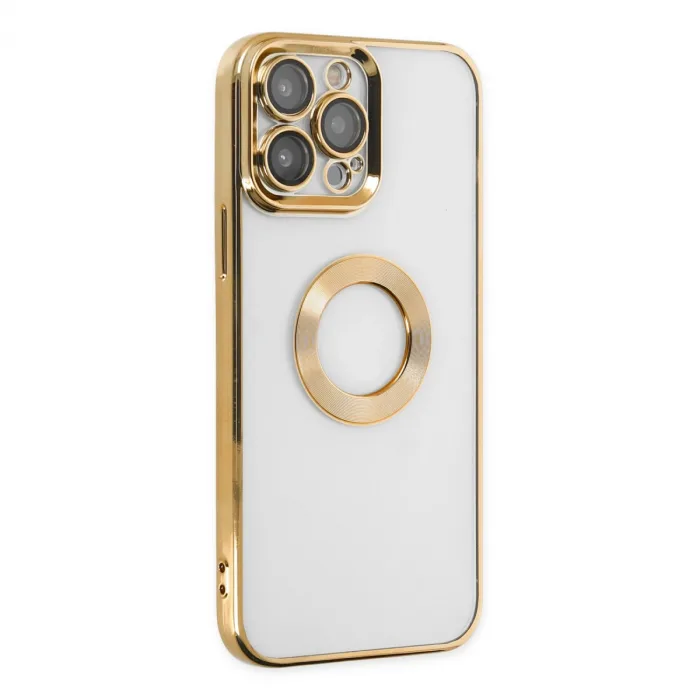 İphone 14 Pro Max Kılıf Slot Silikon - Gold