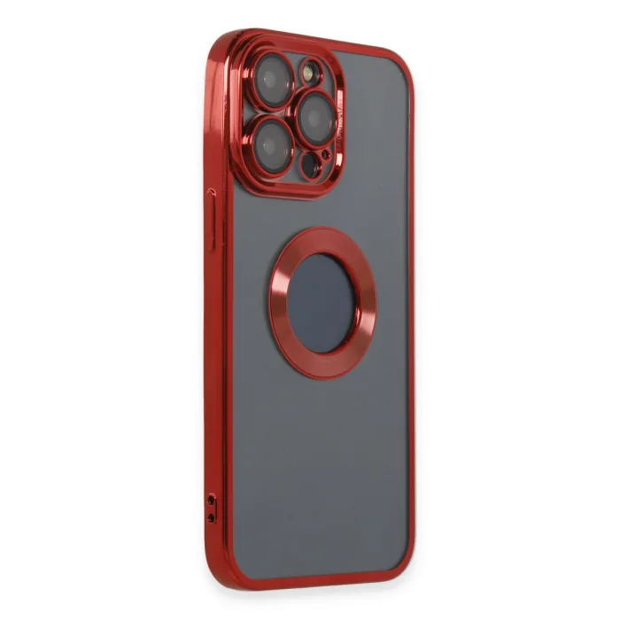 İphone 14 Pro Max Kılıf Slot Silikon - Kırmızı
