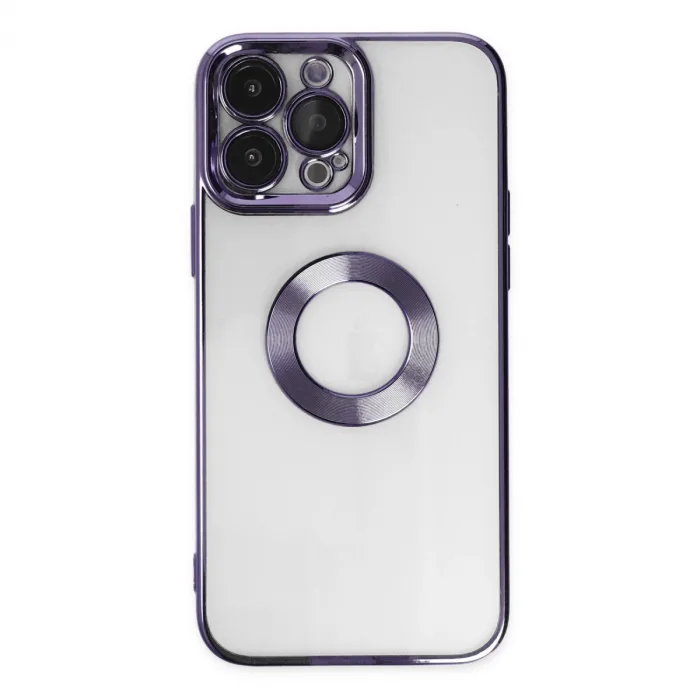 iPhone 14 Pro Max Kılıf Slot Silikon - Mor