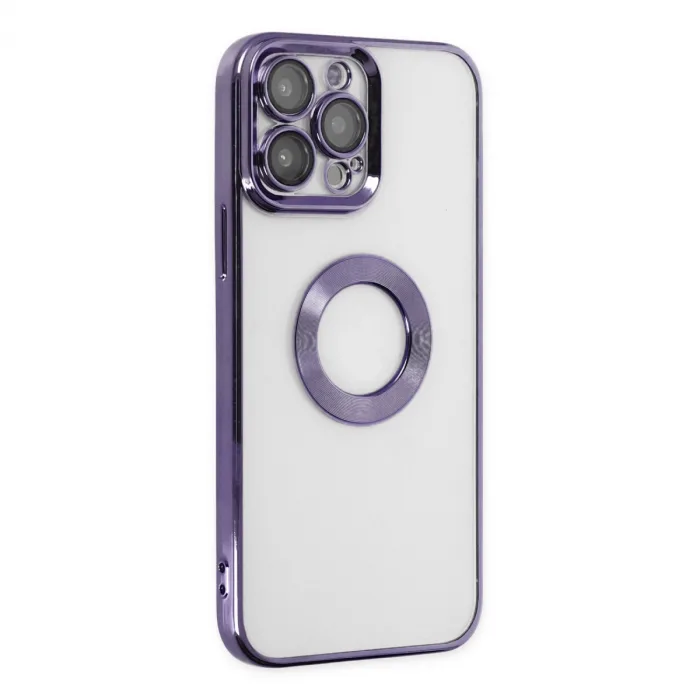 iPhone 14 Pro Max Kılıf Slot Silikon - Mor