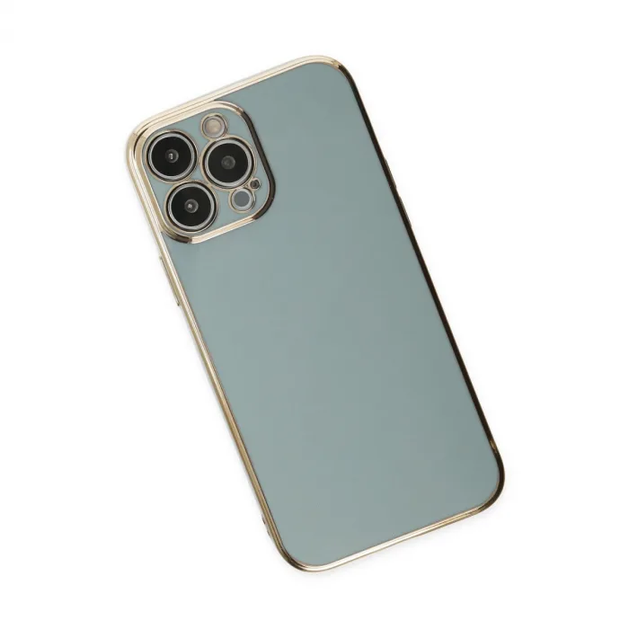 iPhone 14 Pro Max Kılıf Volet Silikon - Açık Yeşil