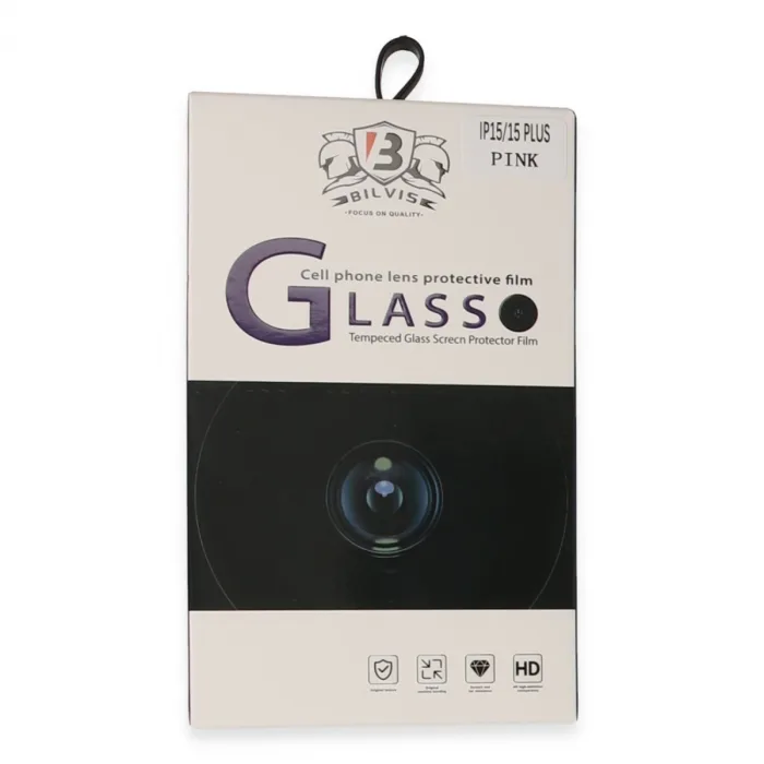 İphone 15 Bilvis Titan Kamera Lens - Pembe