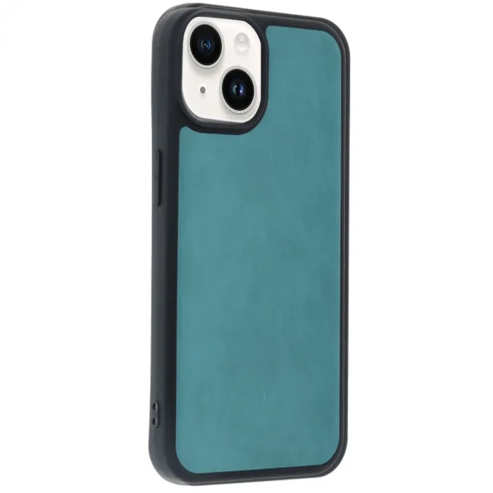 İphone 15 Kılıf Aras Deri Kapak - Açık Yeşil