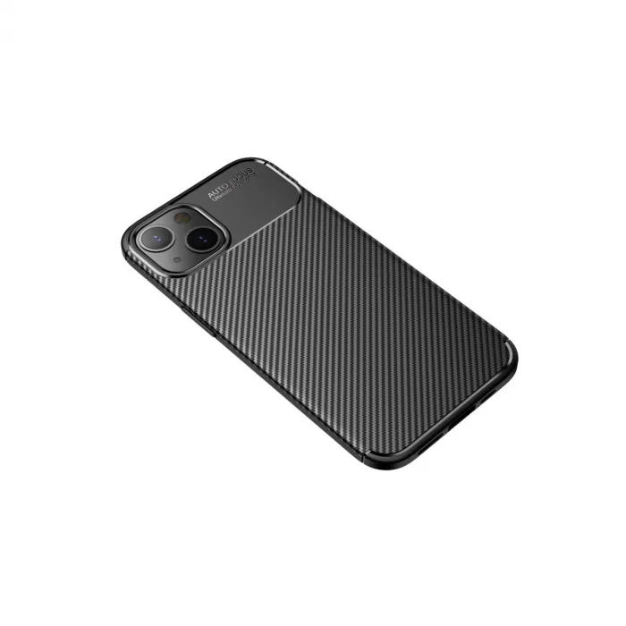 İphone 15 Kılıf Auto Focus Karbon Kapak - Siyah