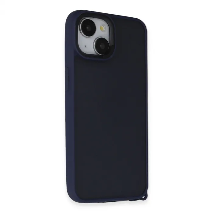 İphone 15 Kılıf Elegant Kapak - Lacivert