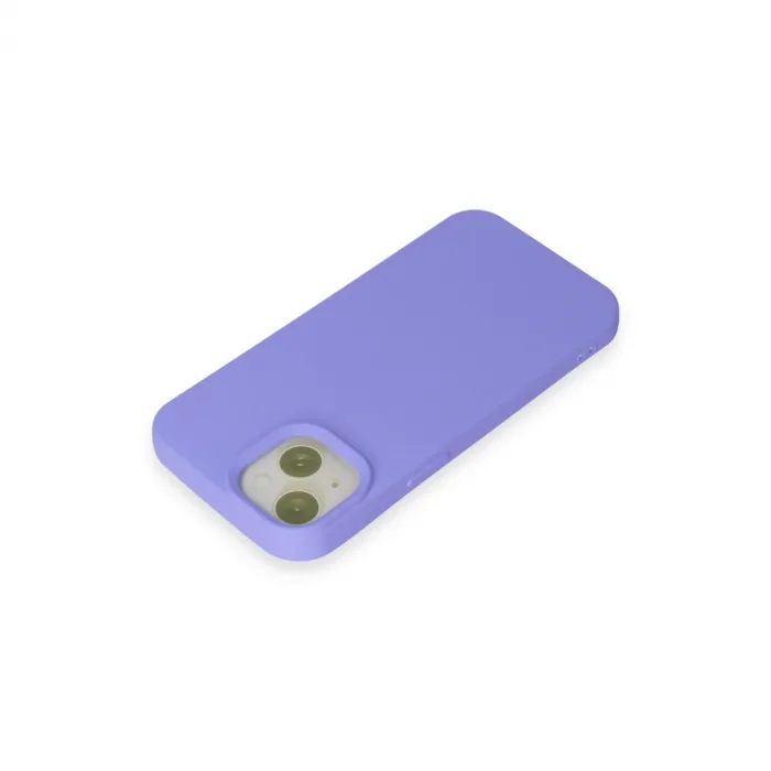 İphone 15 Kılıf Nano İçi Kadife Silikon - Lila