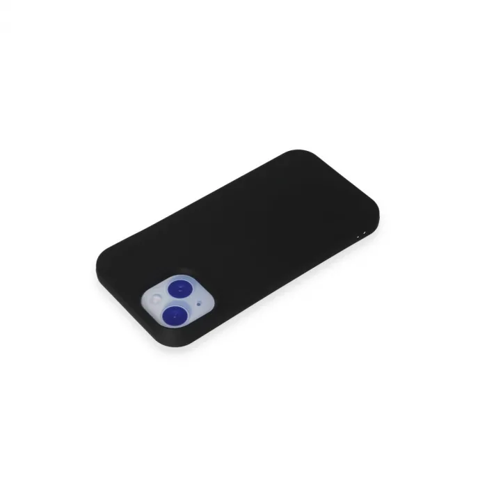 İphone 15 Kılıf Nano İçi Kadife Silikon - Siyah