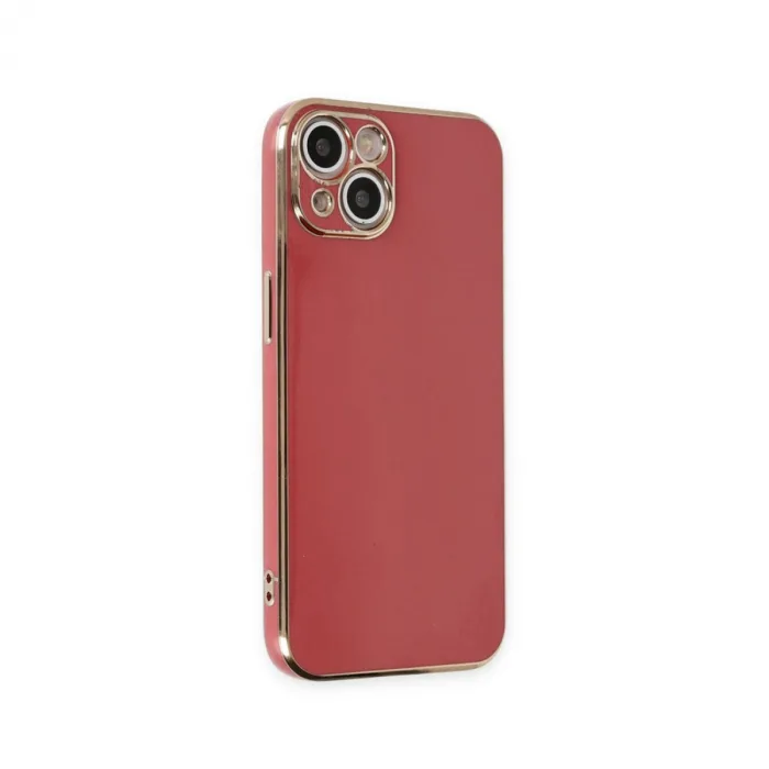 iPhone 15 Kılıf Volet Silikon - Kırmızı