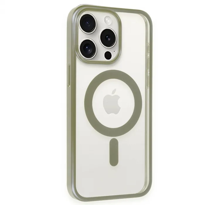 İphone 15 Pro Kılıf Erozi Magsafe Kapak - Gri