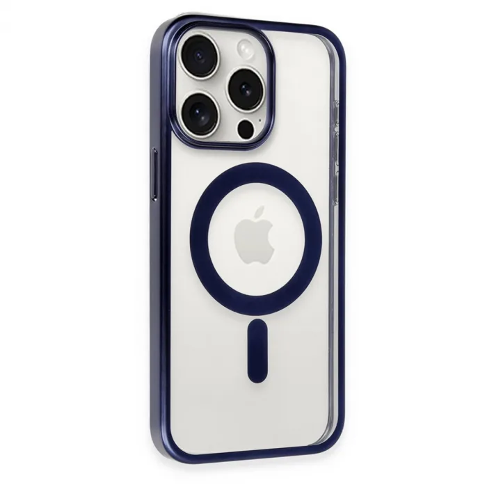 İphone 15 Pro Kılıf Erozi Magsafe Kapak - Lacivert