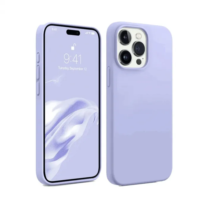 İphone 15 Pro Kılıf First Silikon - Lila