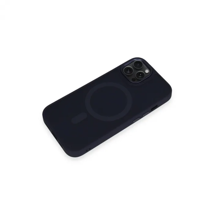İphone 15 Pro Kılıf Oslo Magsafe Kapak - Lacivert