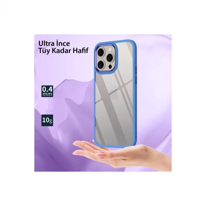 İphone 15 Pro Kılıf Power Silikon - Mavi