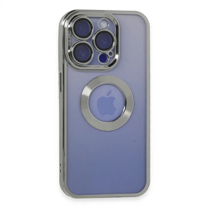 iPhone 15 Pro Kılıf Slot Silikon - Gümüş