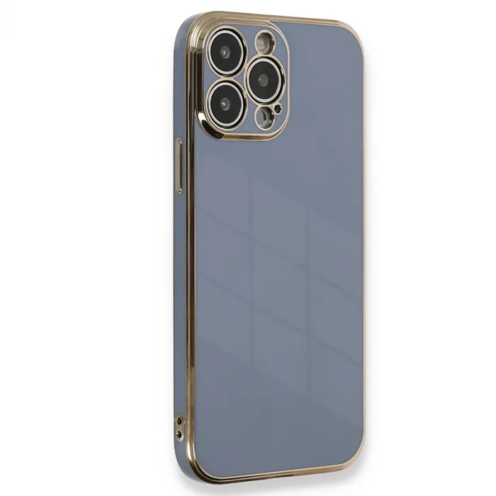 İphone 15 Pro Kılıf Volet Silikon - Mavi