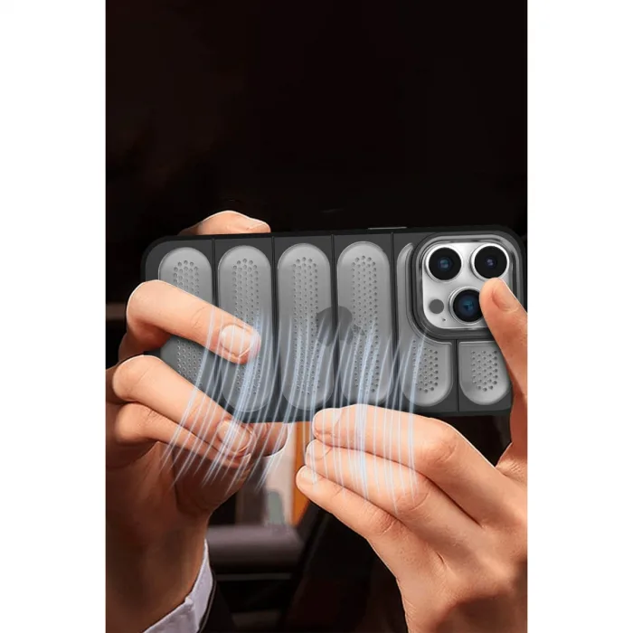İphone 15 Pro Max Kılıf Airmax Silikon Kapak - Siyah