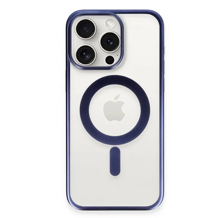 İphone 15 Pro Max Kılıf Erozi Magsafe Kapak - Lacivert