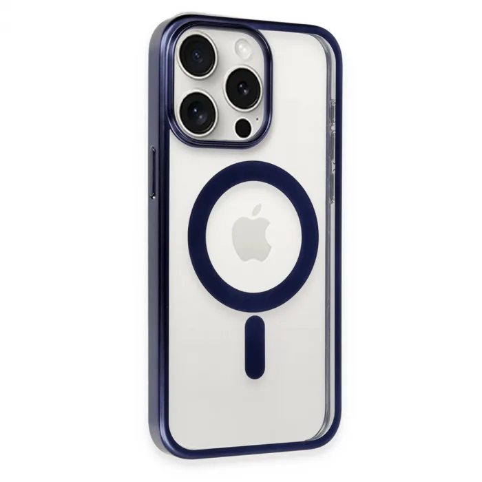 İphone 15 Pro Max Kılıf Erozi Magsafe Kapak - Lacivert