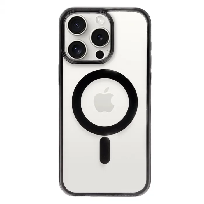 İphone 15 Pro Max Kılıf Erozi Magsafe Kapak - Siyah