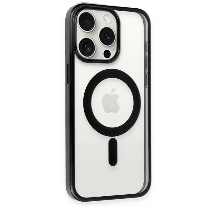 İphone 15 Pro Max Kılıf Erozi Magsafe Kapak - Siyah