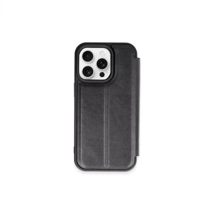 İphone 15 Pro Max Kılıf Flip Cover - Siyah