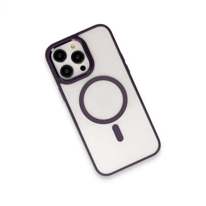 iPhone 15 Pro Max Kılıf Room Magneticsafe Silikon - Derin Mor