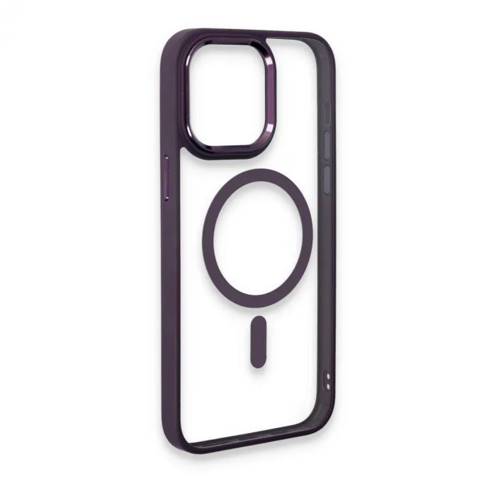iPhone 15 Pro Max Kılıf Room Magneticsafe Silikon - Derin Mor