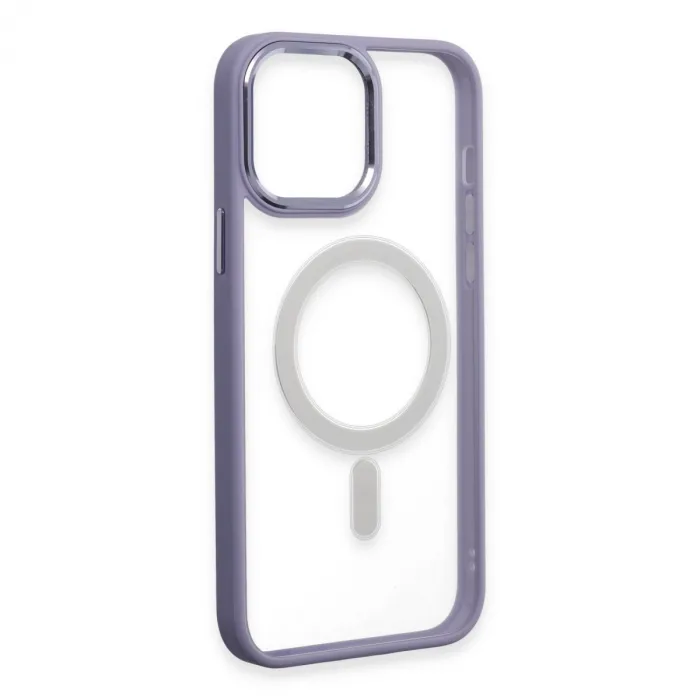 İphone 15 Pro Max Kılıf Room Magneticsafe Silikon - Lila