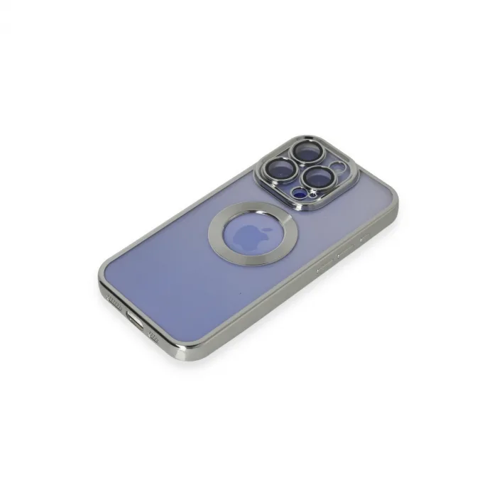 iPhone 15 Pro Max Kılıf Slot Silikon - Gümüş