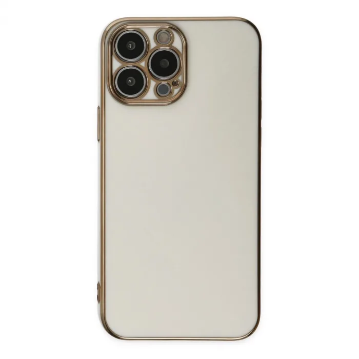 iPhone 15 Pro Max Kılıf Volet Silikon - Beyaz