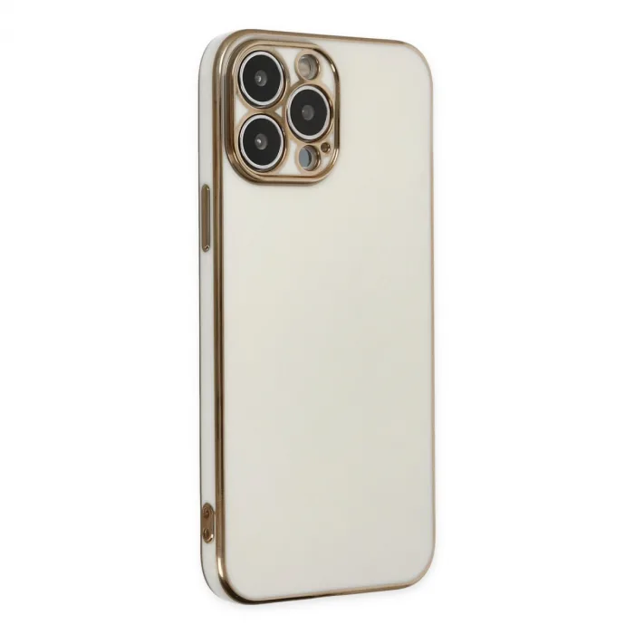iPhone 15 Pro Max Kılıf Volet Silikon - Beyaz