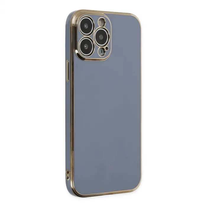 iPhone 15 Pro Max Kılıf Volet Silikon - Mavi